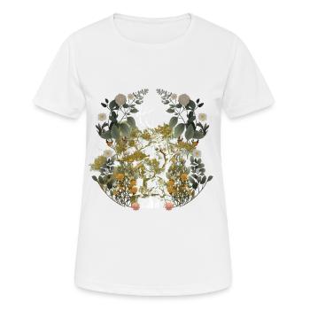 Animaux de la forêt Cerf orignal Suède Sauvage Forêt Nature - T-shirt respirant Femme - blanc - Devant - AI Model Female 172 dark (172cm)