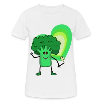 Brokkoli Drogen Kiffen Kiffer Rausch Extase - Frauen T-Shirt atmungsaktiv - Weiß - Vorne - AI Model Female 172 dark (172cm)