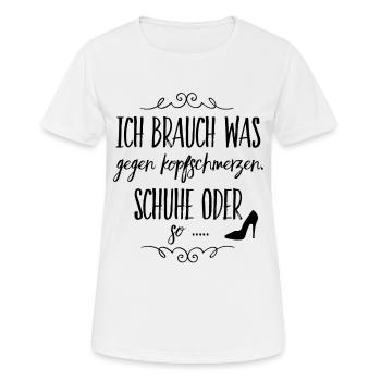 Shoes for a headache - Women's Breathable T-Shirt - white - Front - AI Model Female 172 dark (172cm)