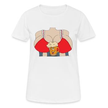 poitrine - T-shirt respirant Femme - blanc - Devant - AI Model Female 172 dark (172cm)