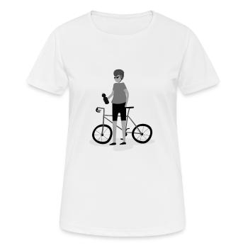 cycling - Women's Breathable T-Shirt - white - Front - AI Model Female 172 dark (172cm)