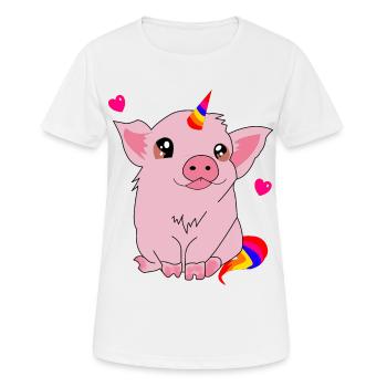 Schweinhorn unicorn - Women's Breathable T-Shirt - white - Front - AI Model Female 172 dark (172cm)