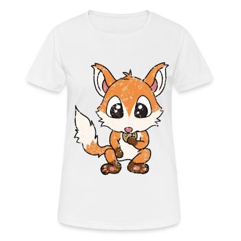 Little Fox Hunger Cookies Style Rétro Vintage - T-shirt respirant Femme - blanc - Devant - AI Model Female 172 dark (172cm)