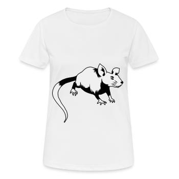 Souris Rat Rongeur Rongeur Animal - T-shirt respirant Femme - blanc - Devant - AI Model Female 172 dark (172cm)