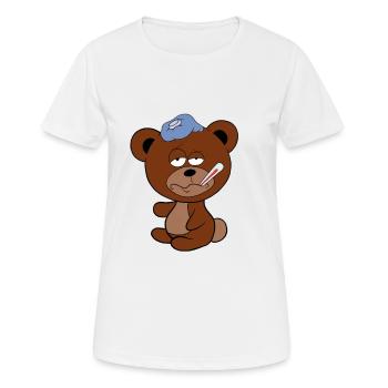 Kranker Bär Grippe Influenza - Frauen T-Shirt atmungsaktiv - Weiß - Vorne - AI Model Female 172 dark (172cm)