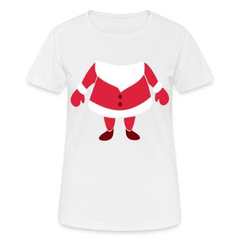 Noël Père Noël hiver neige Père Noël - T-shirt respirant Femme - blanc - Devant - AI Model Female 172 dark (172cm)