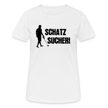 Chasseur de trésor - T-shirt respirant Femme - blanc - Devant - AI Model Female 172 dark (172cm)
