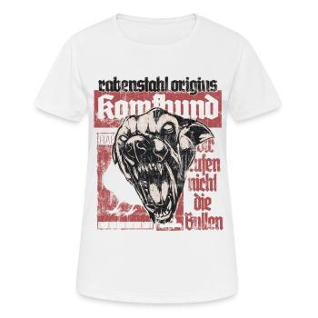 Kampfhund - Frauen T-Shirt atmungsaktiv - Weiß - Vorne - AI Model Female 172 dark (172cm)