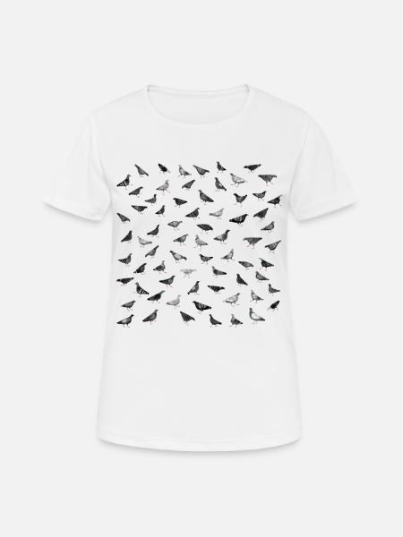 Pigeons Doing Pigeon Things - Women's Breathable T-Shirt - white