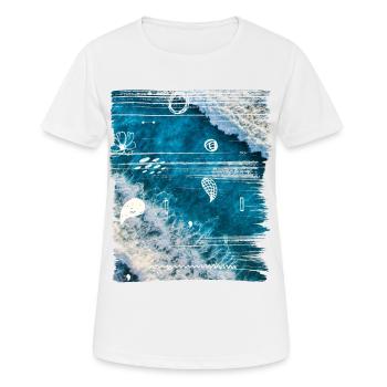 OCEAN - T-shirt respirant Femme - blanc - Devant - AI Model Female 172 dark (172cm)