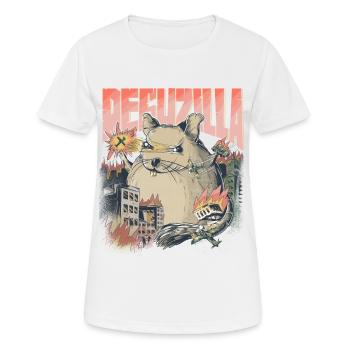 Funny DEGUZILLA | Octodon Degu Monster | Degus - Women's Breathable T-Shirt - white - Front - AI Model Female 172 dark (172cm)