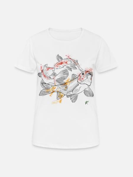 Color koi carp - Women's Breathable T-Shirt - white