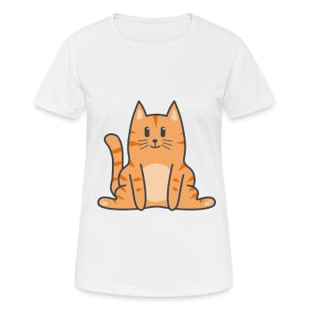 Chat Chat Kitten - T-shirt respirant Femme - blanc - Devant - AI Model Female 172 dark (172cm)
