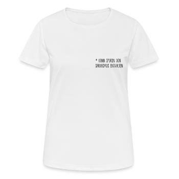 Spuren von Sarkasmus Ironie Witz lustig Spruch - Frauen T-Shirt atmungsaktiv - Weiß - Vorne - AI Model Female 172 dark (172cm)