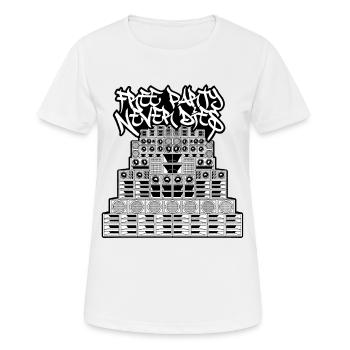 Free Party Never Dies - Women's Breathable T-Shirt - white - Front - AI Model Female 172 dark (172cm)