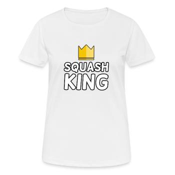 Squash King | Squash squash gift for men - Women's Breathable T-Shirt - white - Front - AI Model Female 172 dark (172cm)