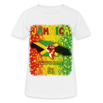 Journée indépendante jamaïcaine - T-shirt respirant Femme - blanc - Devant - AI Model Female 172 dark (172cm)