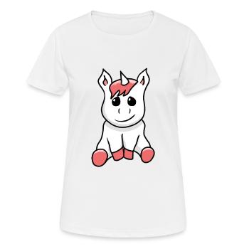 Einhorn Fabelwesen Kinder Baby Kleinkind - Frauen T-Shirt atmungsaktiv - Weiß - Vorne - AI Model Female 172 dark (172cm)