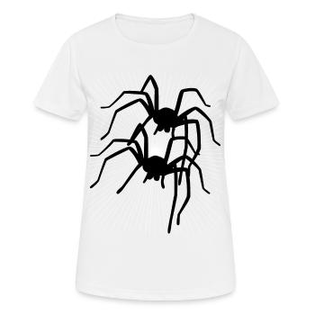 Spinne Spinnen Tiere Kriechen krabbeln Ekel Horror - Frauen T-Shirt atmungsaktiv - Weiß - Vorne - AI Model Female 172 dark (172cm)