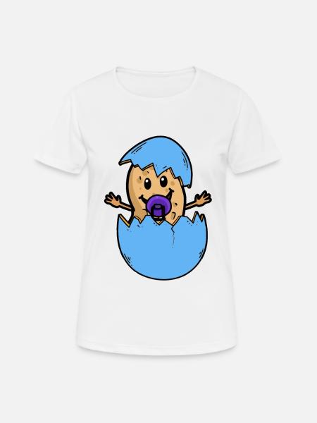 Peanut eggshell birth baby hatch egg - Women's Breathable T-Shirt - white