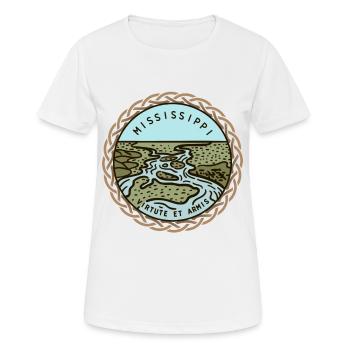 Mississippi, United States - Women's Breathable T-Shirt - white - Front - AI Model Female 172 dark (172cm)