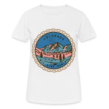 État du Colorado, Nil-Sine-Numine, États-Unis - T-shirt respirant Femme - blanc - Devant - AI Model Female 172 dark (172cm)