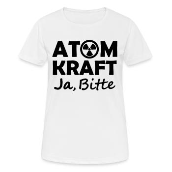 L’énergie nucléaire, oui s’il vous plaît, oui à l’énergie nucléaire - T-shirt respirant Femme - blanc - Devant - AI Model Female 172 dark (172cm)