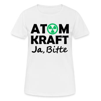 L’énergie nucléaire, oui s’il vous plaît, oui à l’énergie nucléaire - T-shirt respirant Femme - blanc - Devant - AI Model Female 172 dark (172cm)