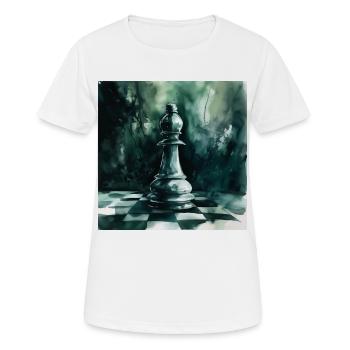 Türkiser Schachläufer - Frauen T-Shirt atmungsaktiv - Weiß - Vorne - AI Model Female 172 dark (172cm)