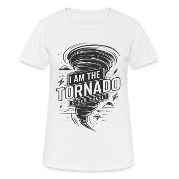 Je suis l’amoureux des ouragans Tornado Twister - T-shirt respirant Femme - blanc - Devant - AI Model Female 172 dark (172cm)