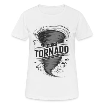 Je suis l’amoureux des ouragans Tornado Twister - T-shirt respirant Femme - blanc - Devant - AI Model Female 172 dark (172cm)