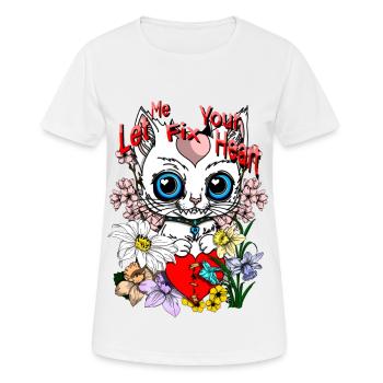 Heart repair - Frauen T-Shirt atmungsaktiv - Weiß - Vorne - AI Model Female 172 dark (172cm)
