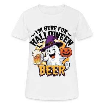Lustiger Geist I'm here for Halloween Beer - Women's Breathable T-Shirt - white - Front - AI Model Female 172 dark (172cm)