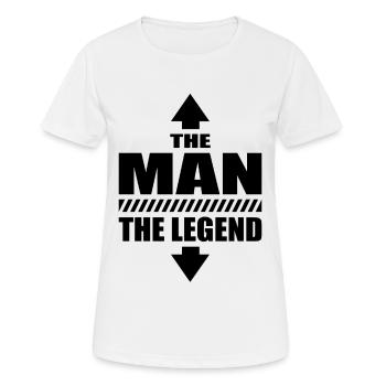 The Man The Legend Macho Casanova - Frauen T-Shirt atmungsaktiv - Weiß - Vorne - AI Model Female 172 dark (172cm)