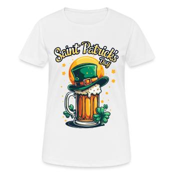 Saint Patrick`s Day Beer - Frauen T-Shirt atmungsaktiv - Weiß - Vorne - AI Model Female 172 dark (172cm)