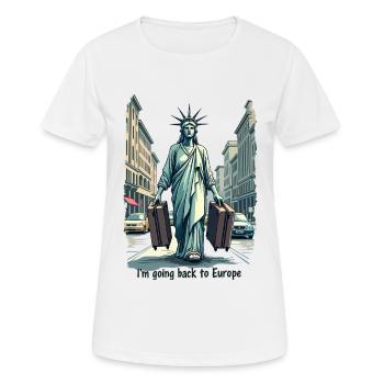 Lustige Freiheitsstatue USA Amerika Sarkasmus - Frauen T-Shirt atmungsaktiv - Weiß - Vorne - AI Model Female 172 dark (172cm)