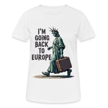 Drôle de Statue de la Liberté États-Unis Amérique Sarcasme - T-shirt respirant Femme - blanc - Devant - AI Model Female 172 dark (172cm)