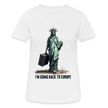 Drôle de Statue de la Liberté États-Unis Amérique Sarcasme - T-shirt respirant Femme - blanc - Devant - AI Model Female 172 dark (172cm)