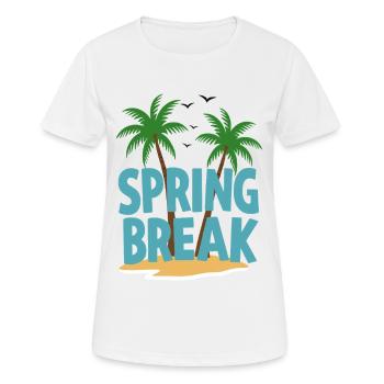 Spring Break Palmen Strand - Frauen T-Shirt atmungsaktiv - Weiß - Vorne - AI Model Female 172 dark (172cm)