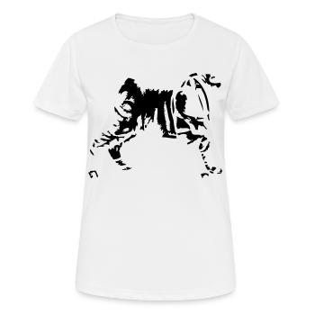 shar-pei - Frauen T-Shirt atmungsaktiv - Weiß - Vorne - AI Model Female 172 dark (172cm)