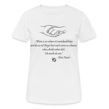 Wenn es zu schwer ist zurückzublicken... - Frauen T-Shirt atmungsaktiv - Weiß - Vorne - AI Model Female 172 dark (172cm)