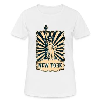 New York Freiheitsstatue - Frauen T-Shirt atmungsaktiv - Weiß - Vorne - AI Model Female 172 dark (172cm)