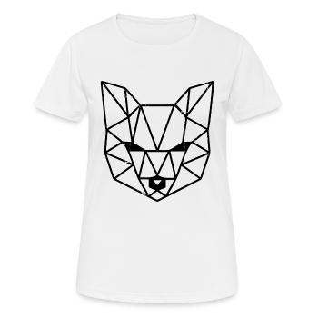 Fox. Geometrical. - Frauen T-Shirt atmungsaktiv - Weiß - Vorne - AI Model Female 172 dark (172cm)