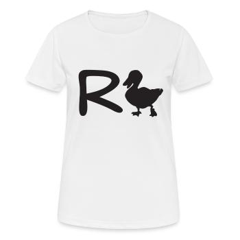 Rente. R-Ente. - Frauen T-Shirt atmungsaktiv - Weiß - Vorne - AI Model Female 172 dark (172cm)