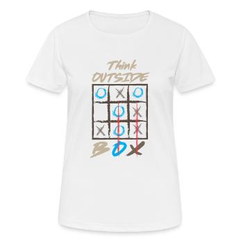 Outside the box - Women's Breathable T-Shirt - white - Front - AI Model Female 172 dark (172cm)