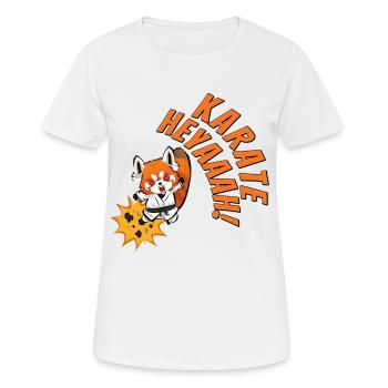 Karate. Heyaaah! - Frauen T-Shirt atmungsaktiv - Weiß - Vorne - AI Model Female 172 dark (172cm)