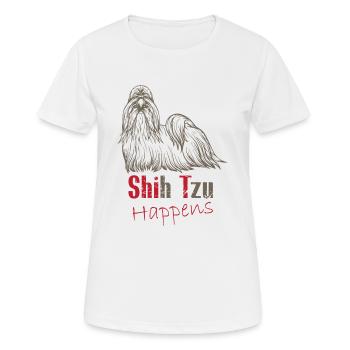 Shit happens - Women's Breathable T-Shirt - white - Front - AI Model Female 172 dark (172cm)