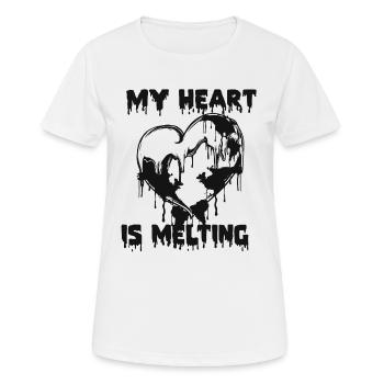 Herz. Umwelt. Klimaschutz. - Frauen T-Shirt atmungsaktiv - Weiß - Vorne - AI Model Female 172 dark (172cm)