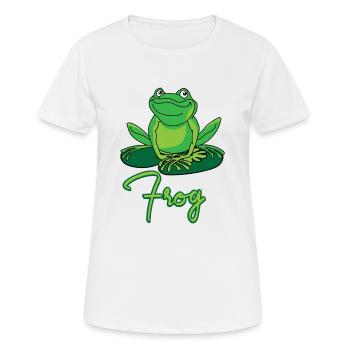 tree frog - Women's Breathable T-Shirt - white - Front - AI Model Female 172 dark (172cm)
