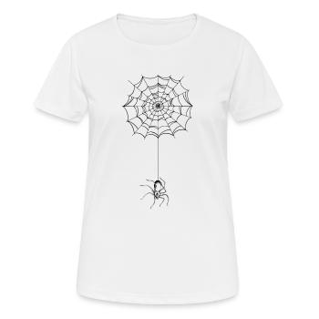 Spinne - Spinnennetz - Spider - Frauen T-Shirt atmungsaktiv - Weiß - Vorne - AI Model Female 172 dark (172cm)